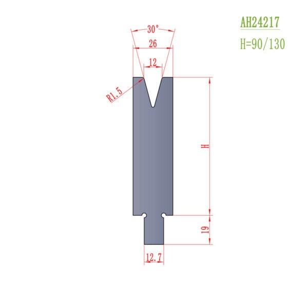 attachment detail of AH24217 die