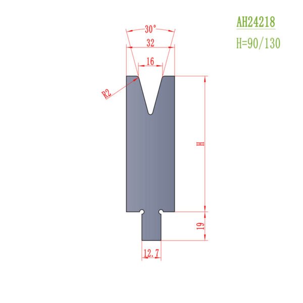 attachment detail of AH24218 die