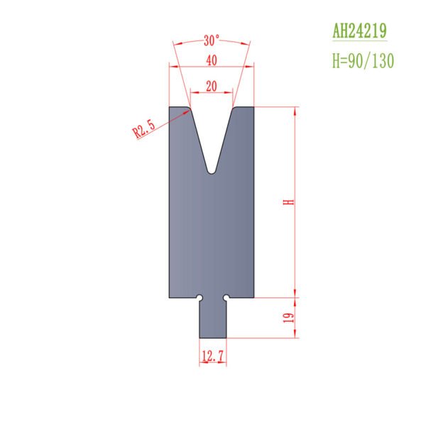 attachment detail of AH24219 die