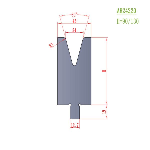 attachment detail of AH24220 die