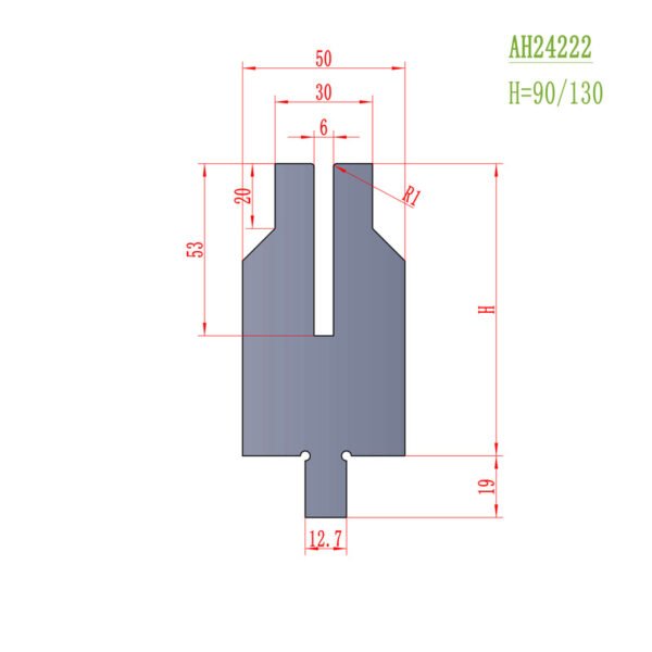 attachment detail of AH24222 die