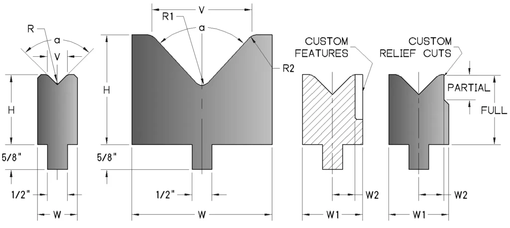 press brake tooling dies